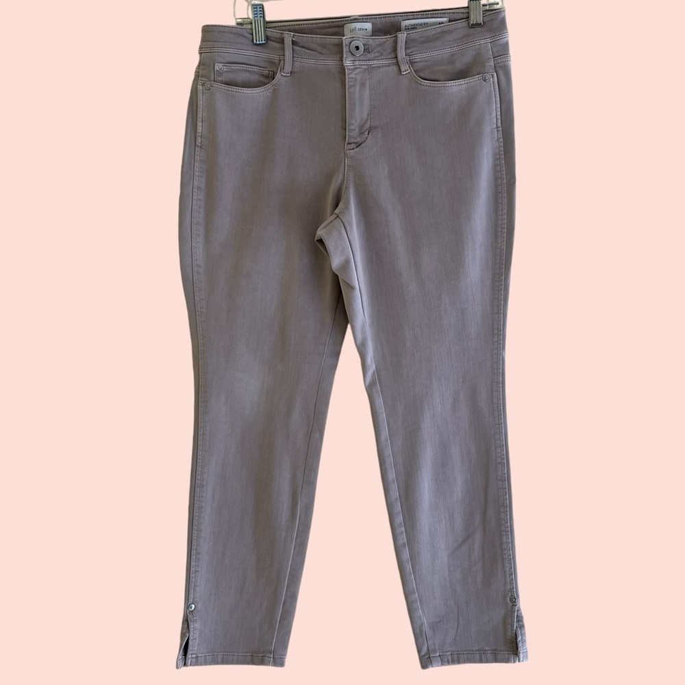J. Jill Light Tan Authentic Fit Slim Ankle Jean 10P